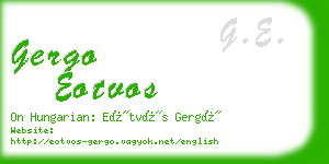 gergo eotvos business card