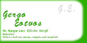 gergo eotvos business card